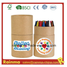 24PCS Crayon no tubo de papel para presente de papelaria